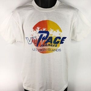 VI Pace Runners T Shirt Vintage 80s The US Virgin Islands Running Club Medium